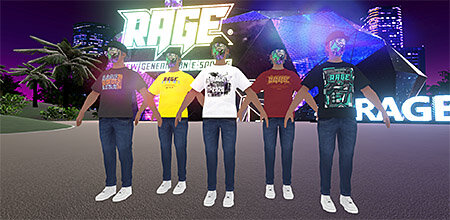 アバターによる「RAGE ASIA 2020」オフィシャルTシャツ着用イメージ