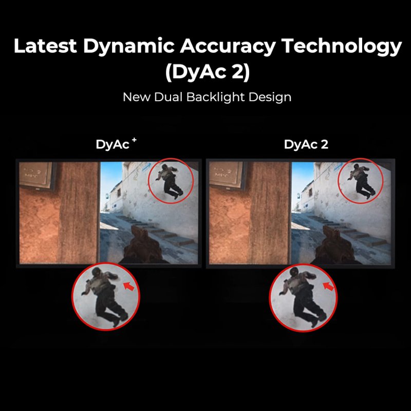 「DyAc2」による残像感の低減イメージ