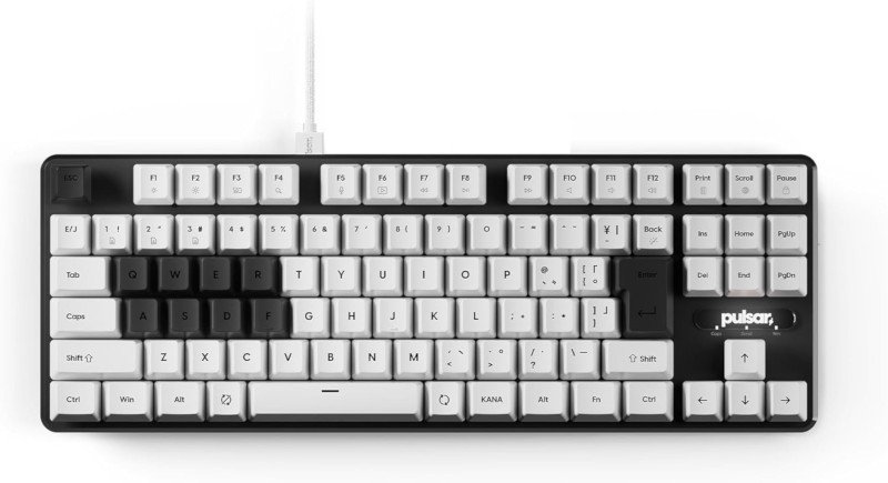 Pulsar Gaming GearsのPCMK JIS 2HE TKL Mechanical Gaming Keyboard White